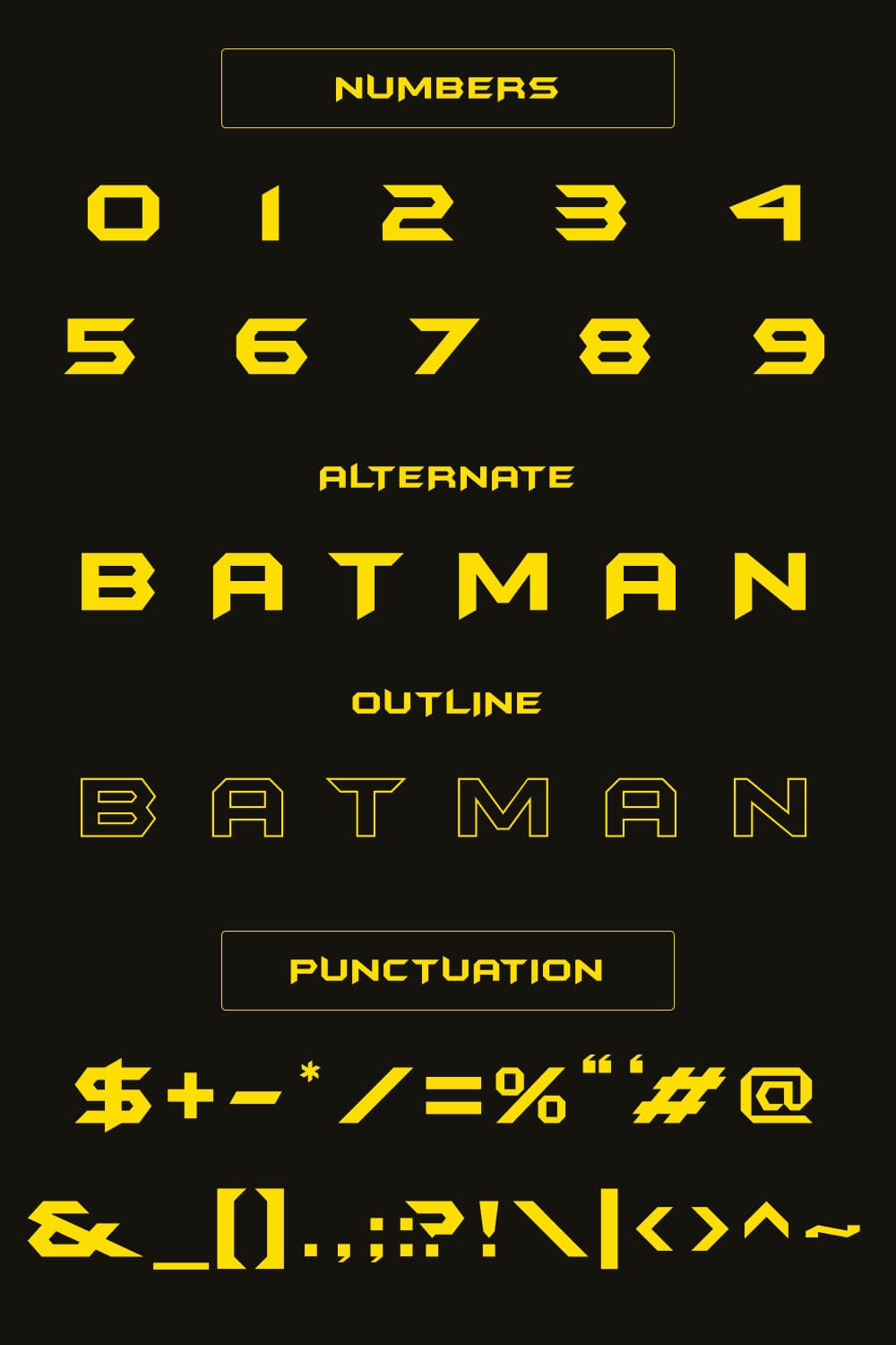Creative font characters will add modernity to your project.