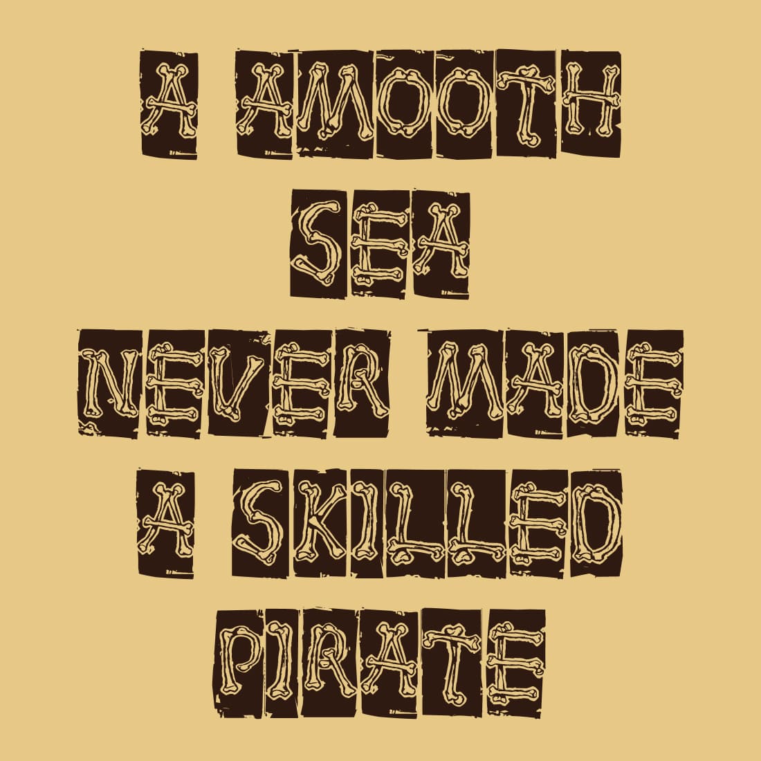 A pirate typeface that conveys atmosphere and style.