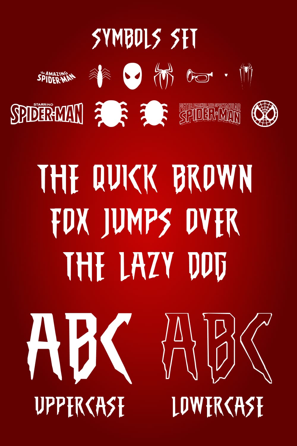 The font collection contains many different thematic elements.
