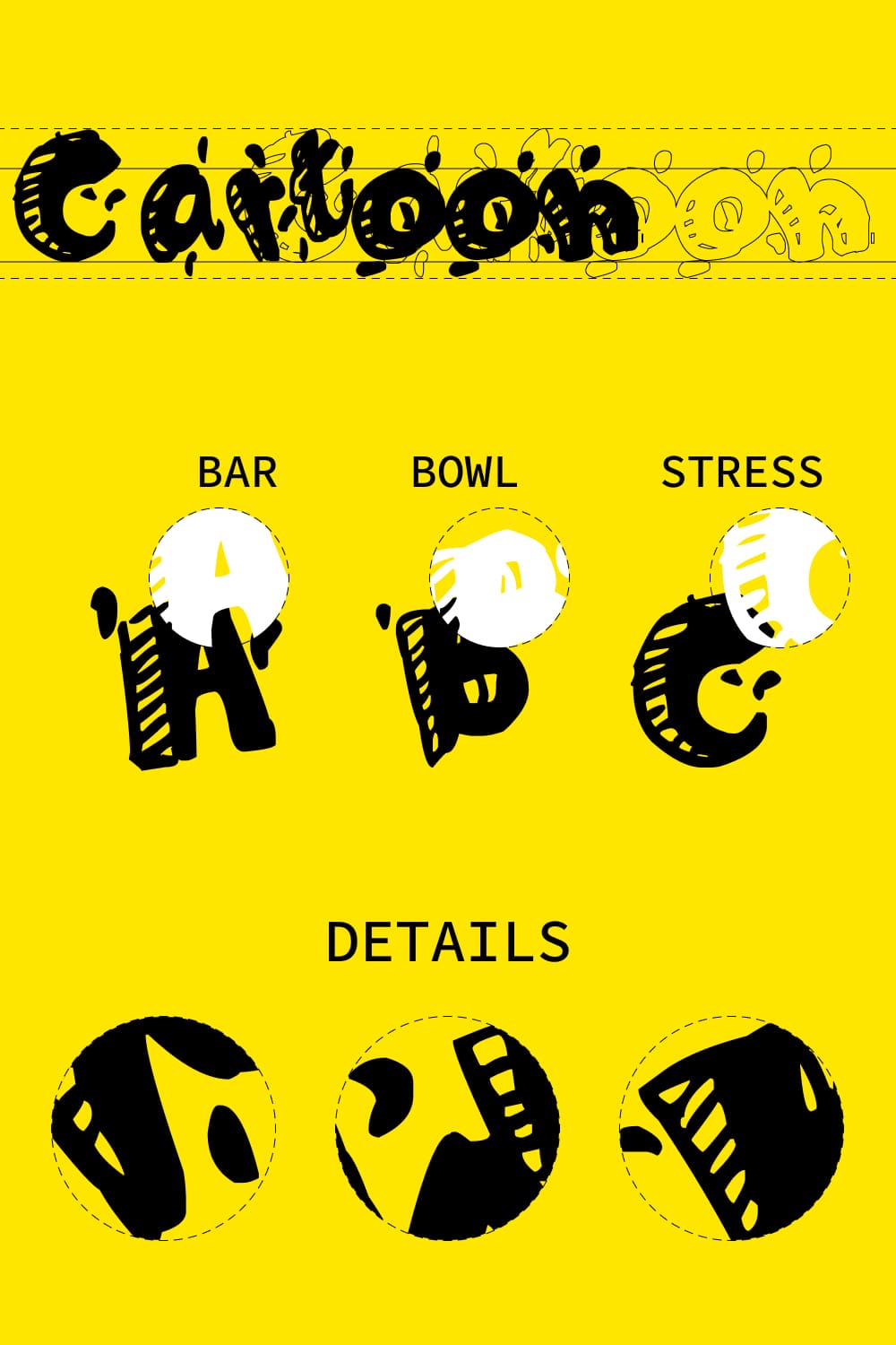 Bright yellow background with rich graphic font.