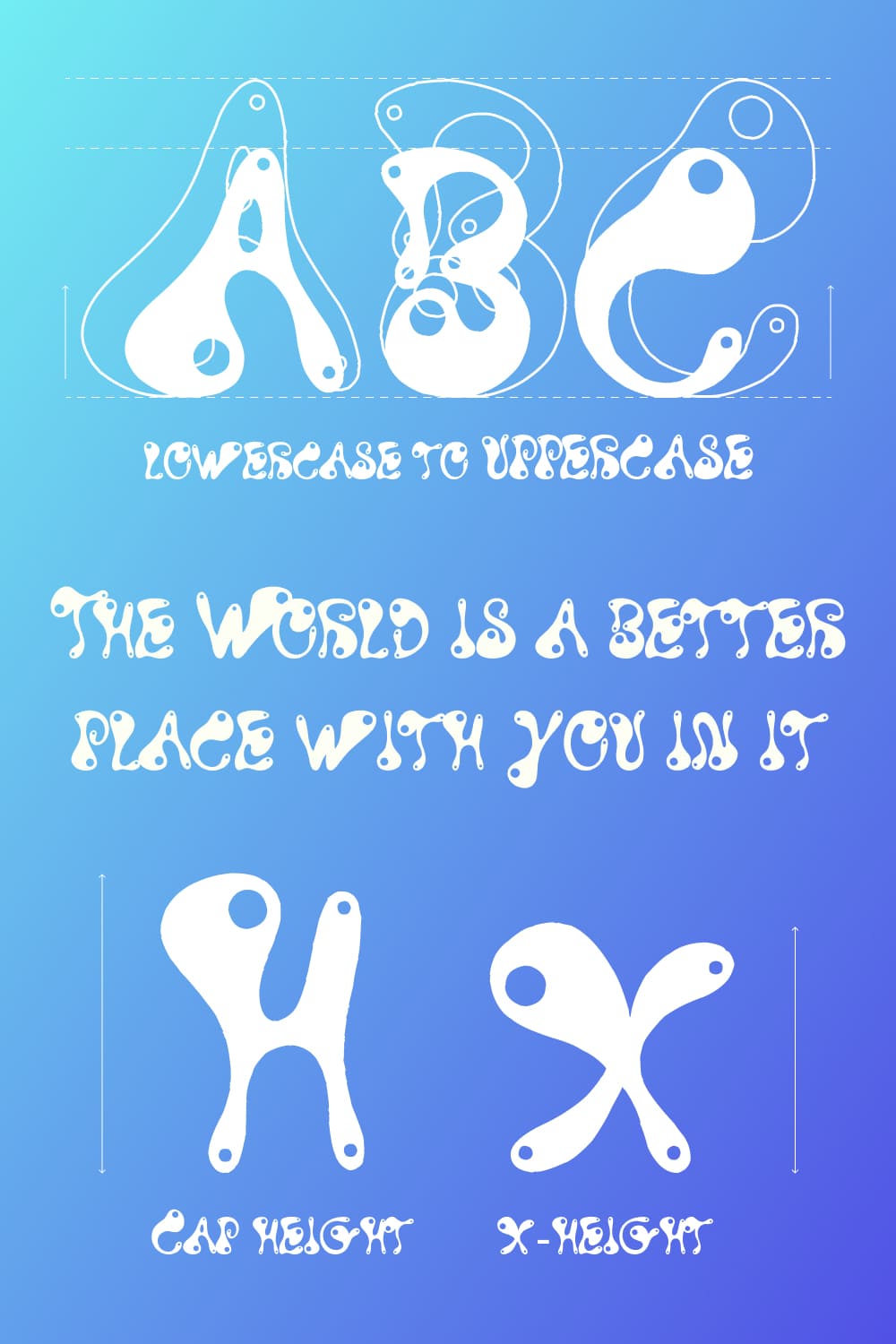 Each letter is as unique as a dewdrop.