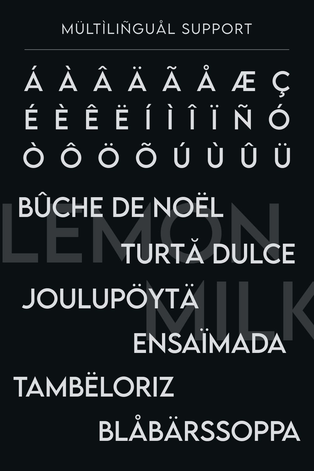 It is a multilingual font with a versatile style.