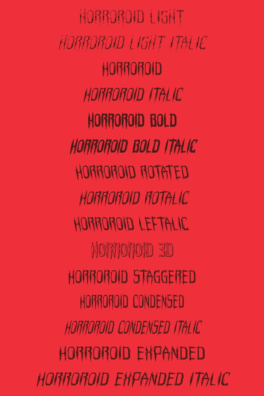 All horror font style.