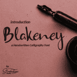 Blakeney Handwritten Font main cover.