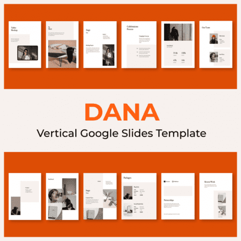 DANA Vertical Google Slides Template main cover.