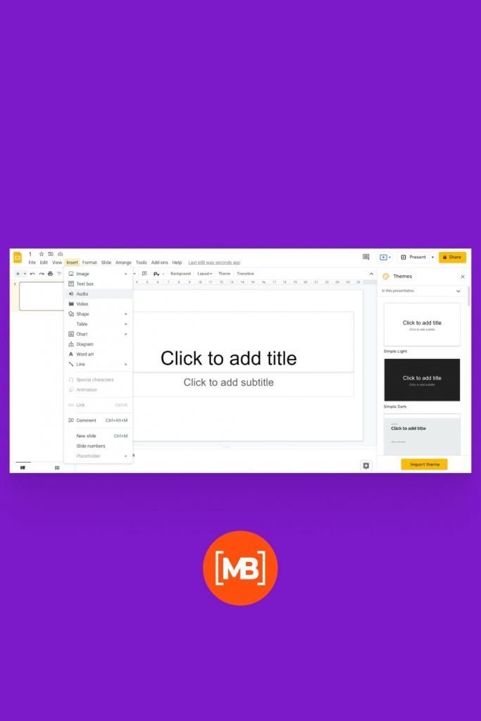 How to add Audio and Video to Google Slides Master Bundles