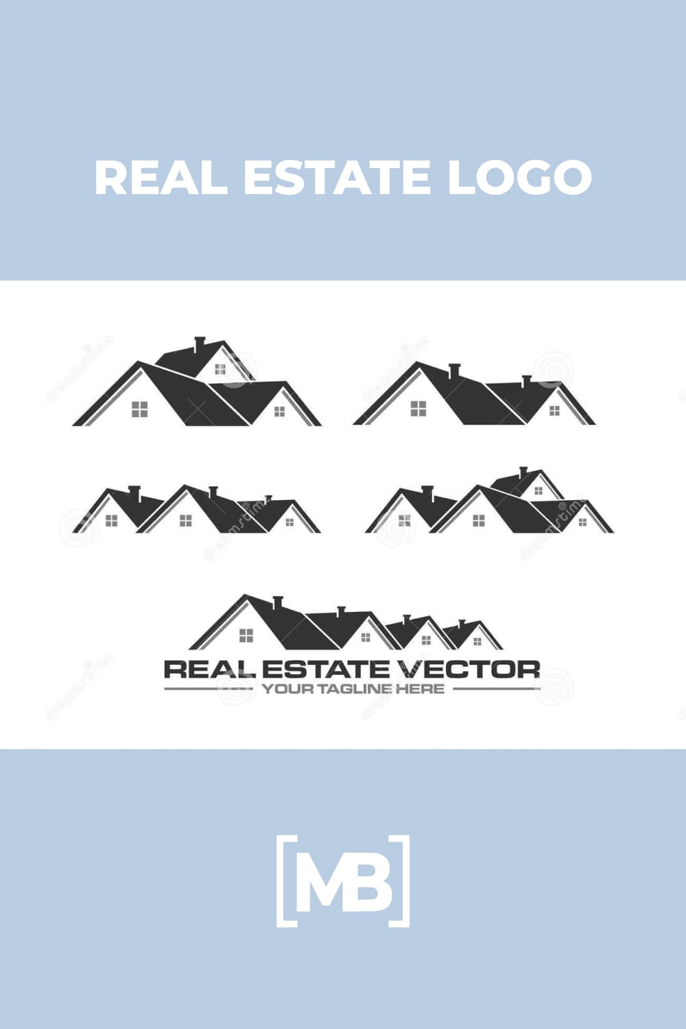A simple roofing vector is ready for your Real Estate logo.