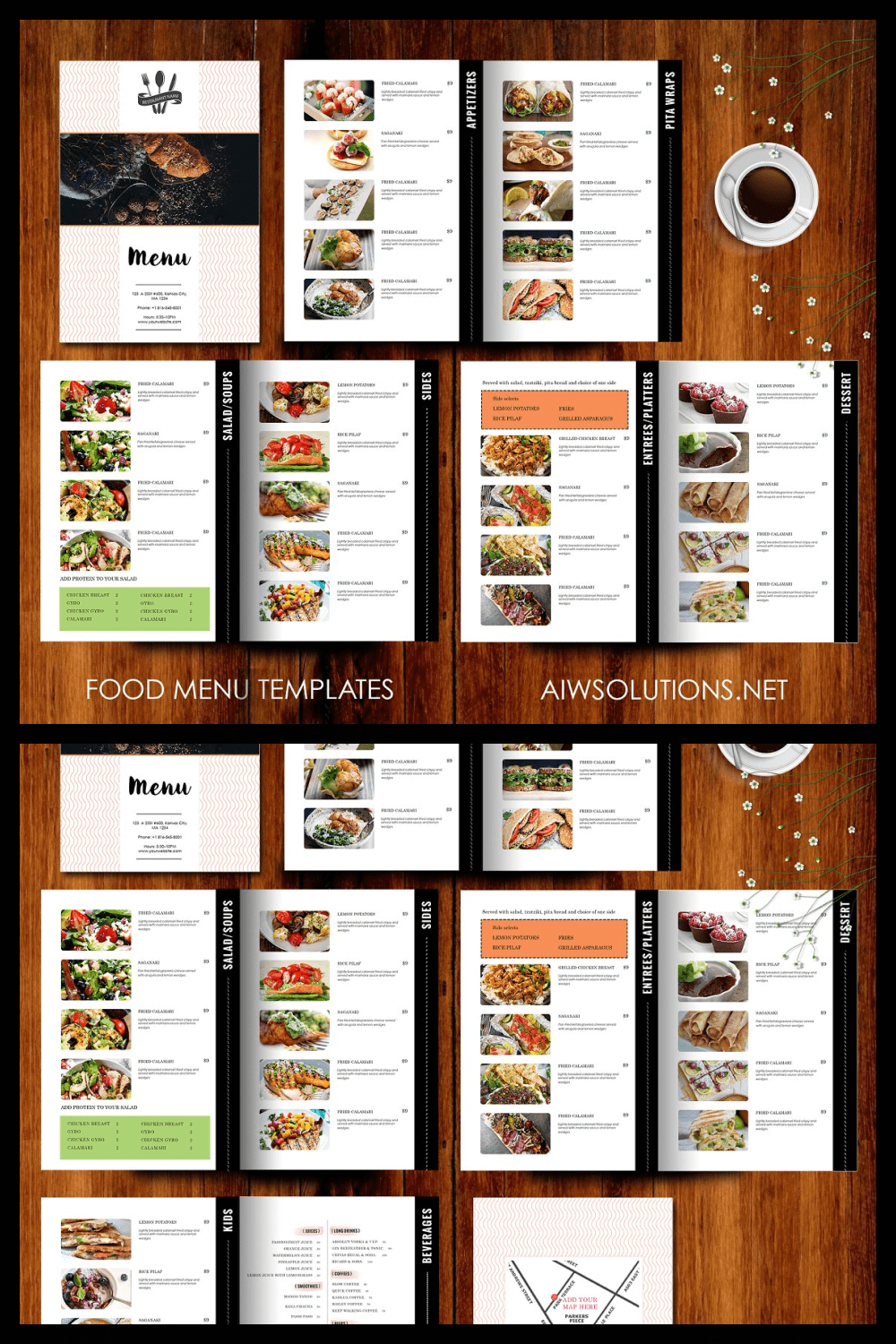 This is an editable template so you can use it again and again as your Food Menu change.