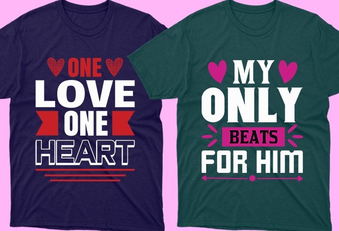 50 Editable Valentine’s day T-shirt Designs Bundle – MasterBundles