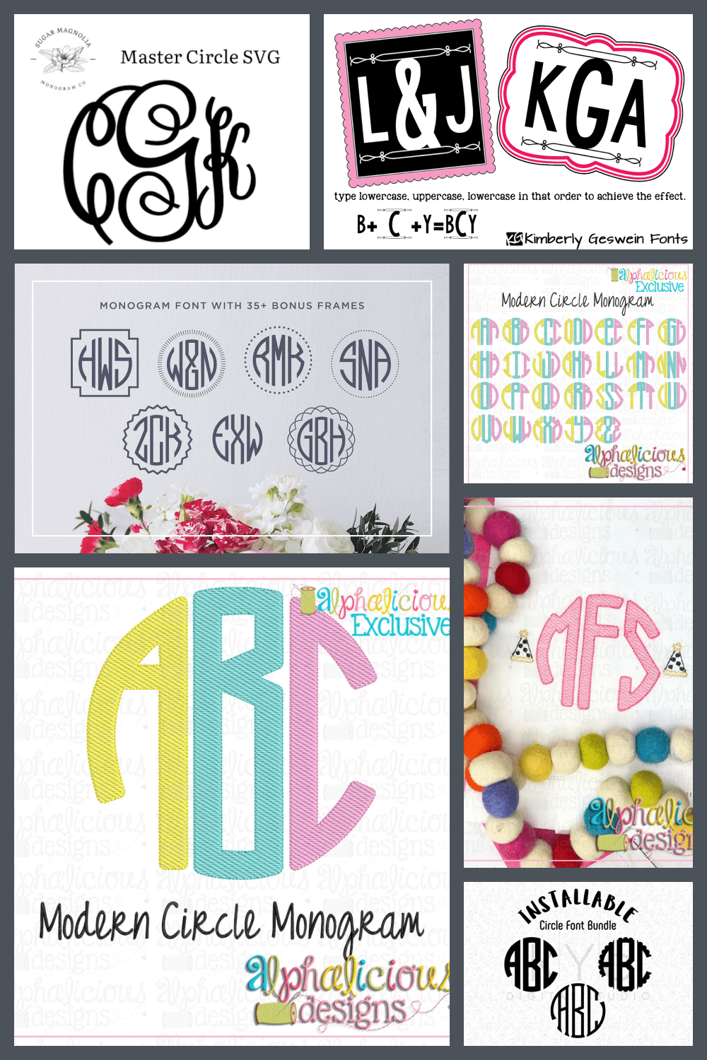 Free Circle Monogram Fonts For Cricut Hot Sex Picture 2563