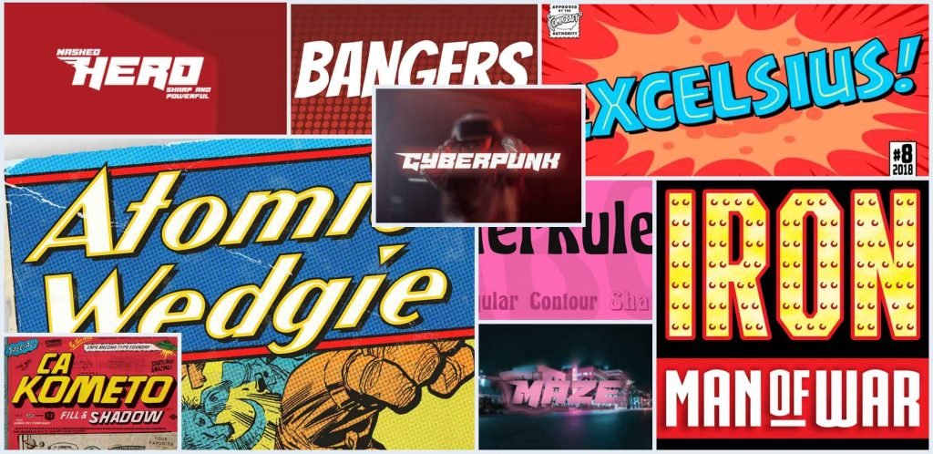 10 Best Superhero Fonts Example.