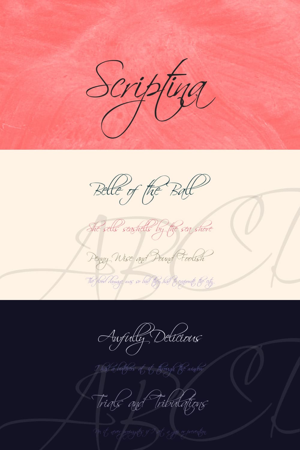 Gender and romantic font.