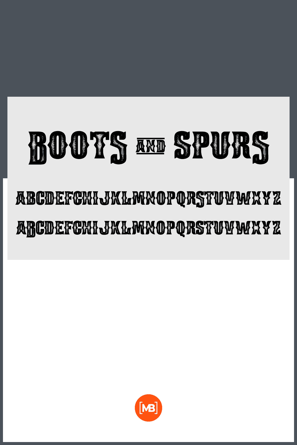 Vintage font with different words size.