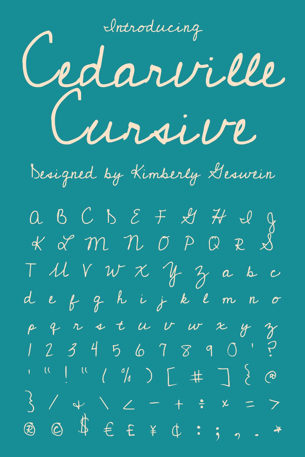 This font is based on the handwriting of a cheerful young preschool teacher.