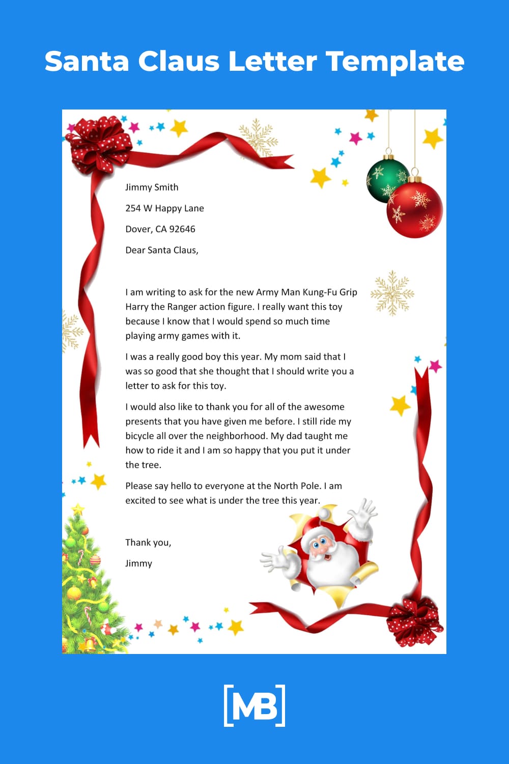 Celebrated letter to Santa.