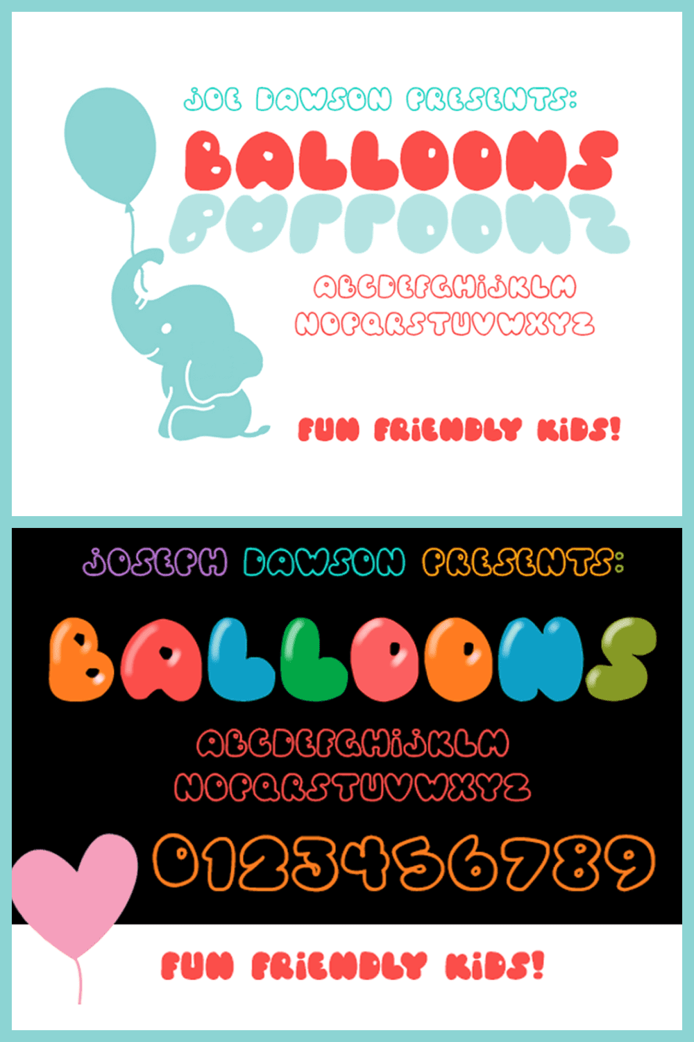 Balloons font.