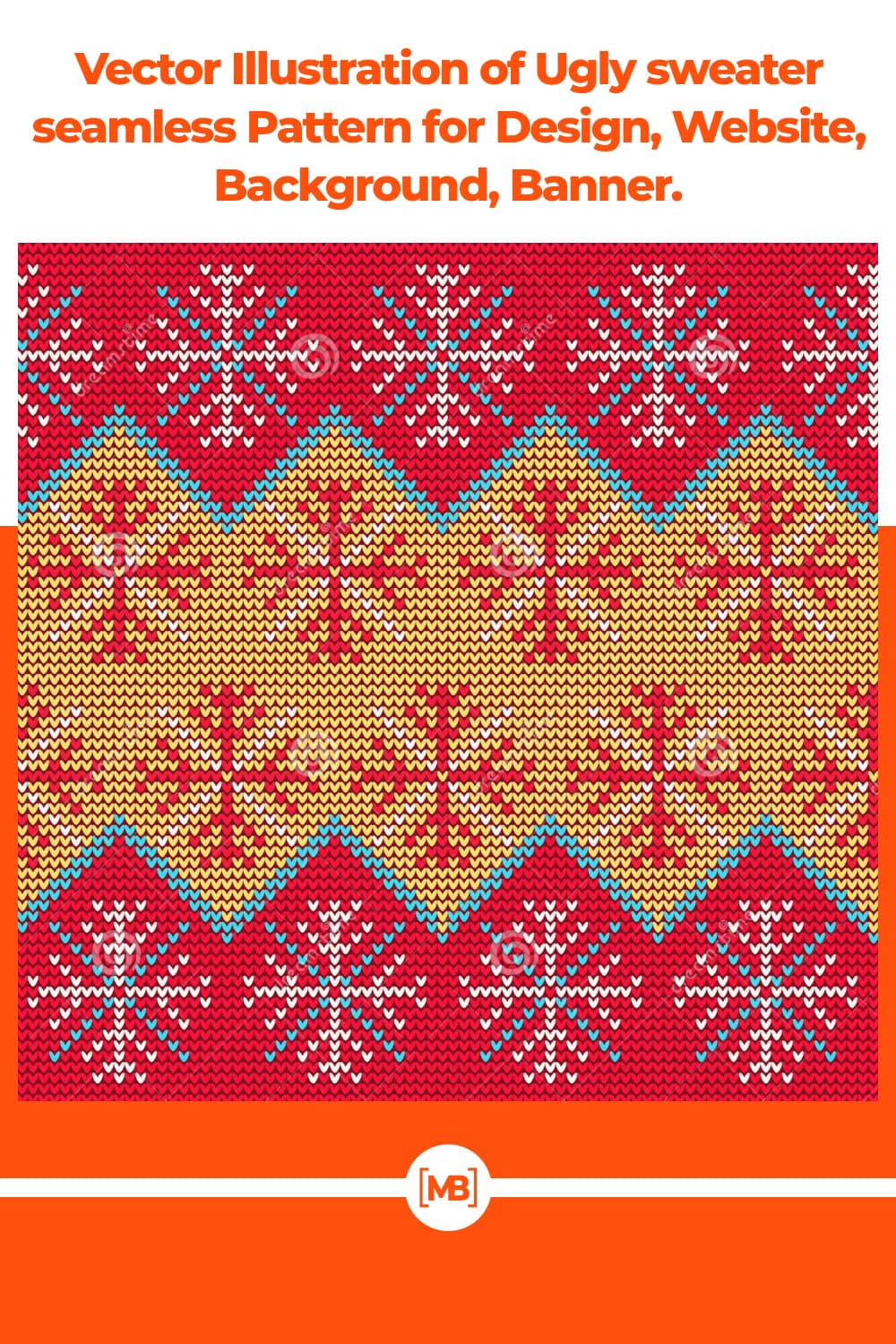 Snowy print for Christmas. Fine and fine embroidery with red and white snowflakes.