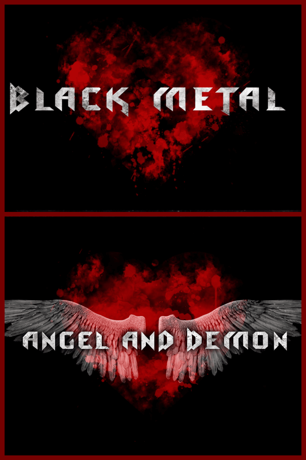 A “heavy” font inspired by metal music and metal bands.
