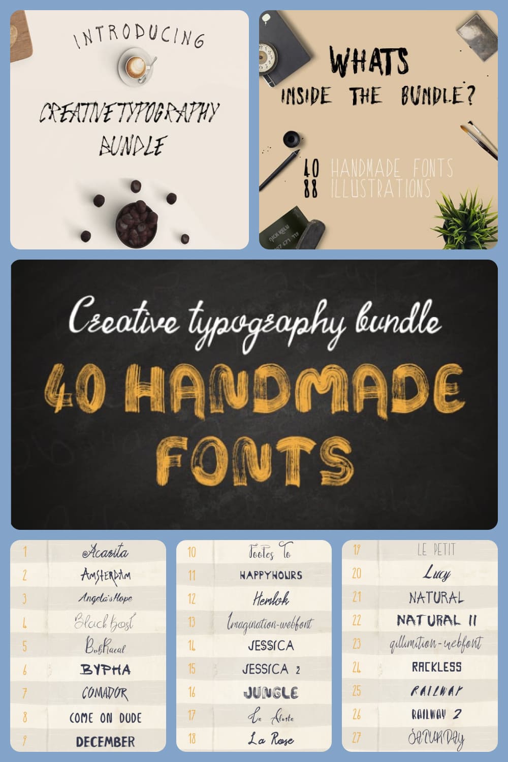 Creative font for stylish and trendy projects.