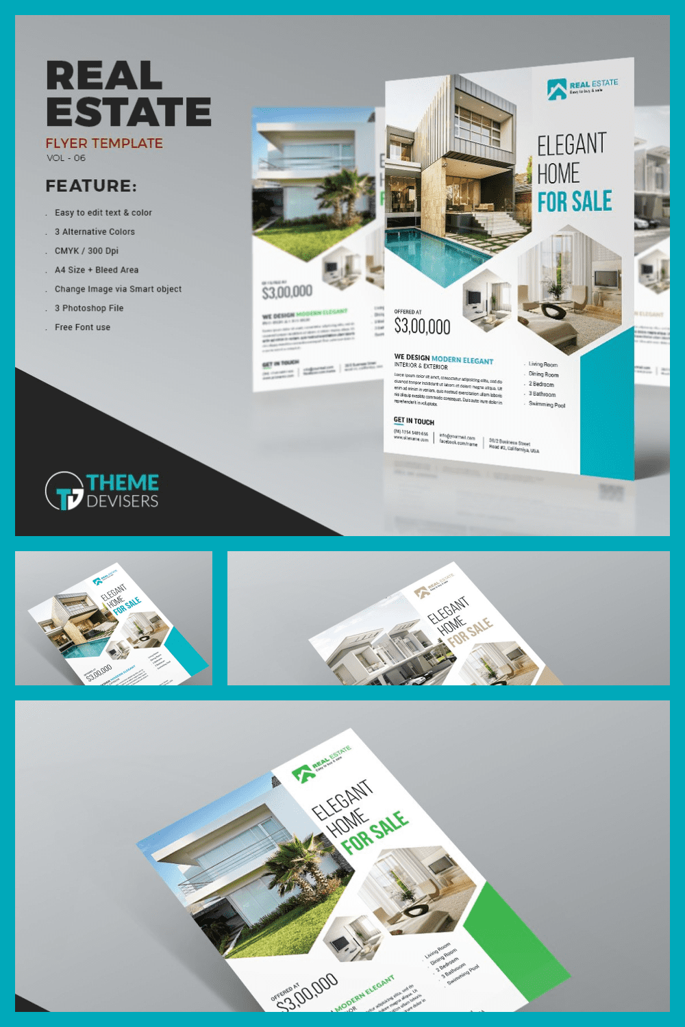 This template is helpful for a realtor, real estate agent to promote real estate business or interior design business.