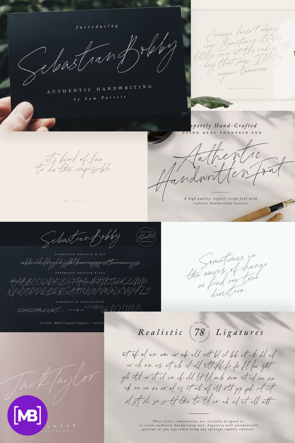 An authentic & organic hand-drawn script font, crafted using a real fountain pen. This font has been carefully designed to re-create natural handwritten text.