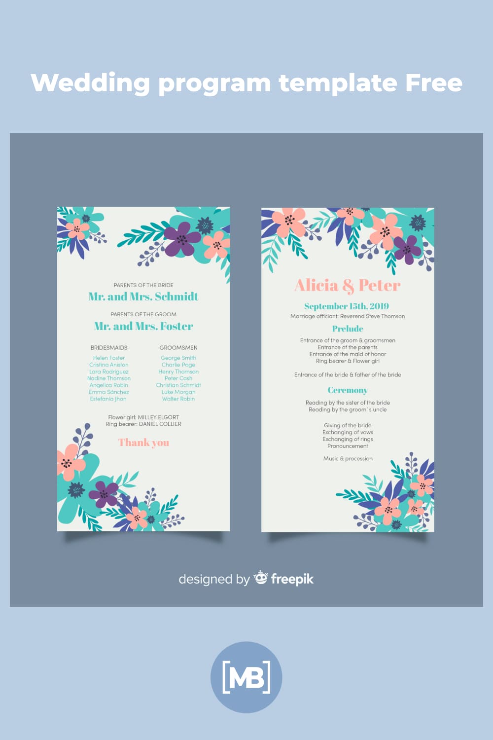 Young and lively templates for a simple and fun wedding.