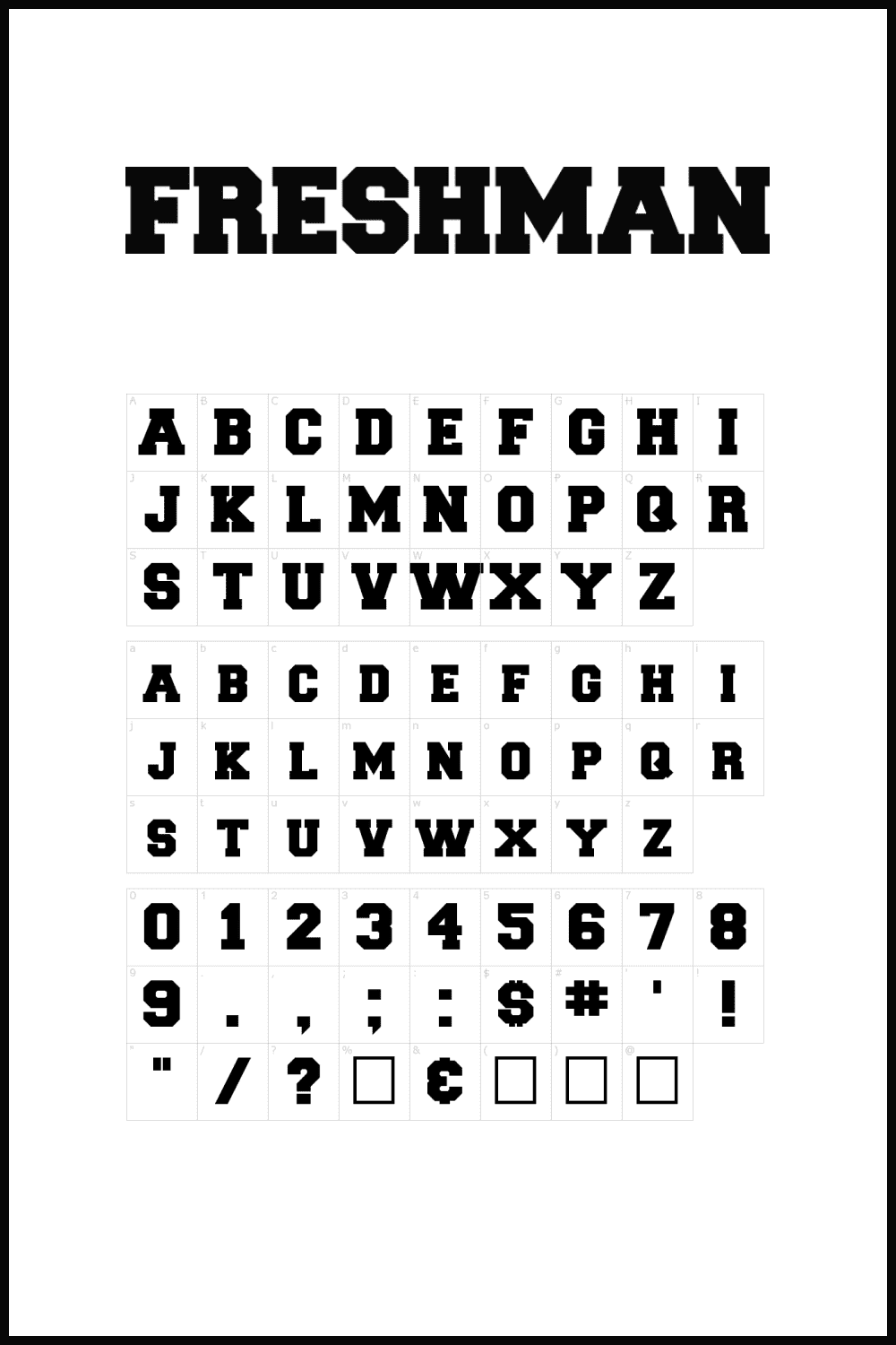 Freshman Font