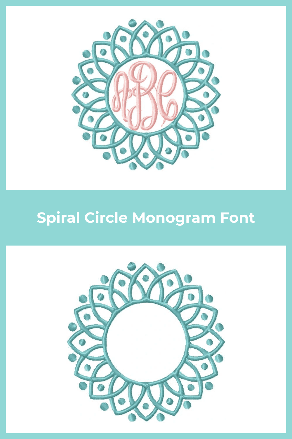 fancy circle monogram fonts