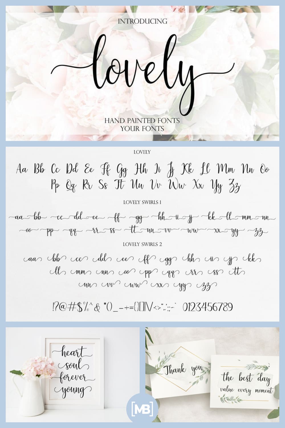 Romantic font for poems and declarations of love.