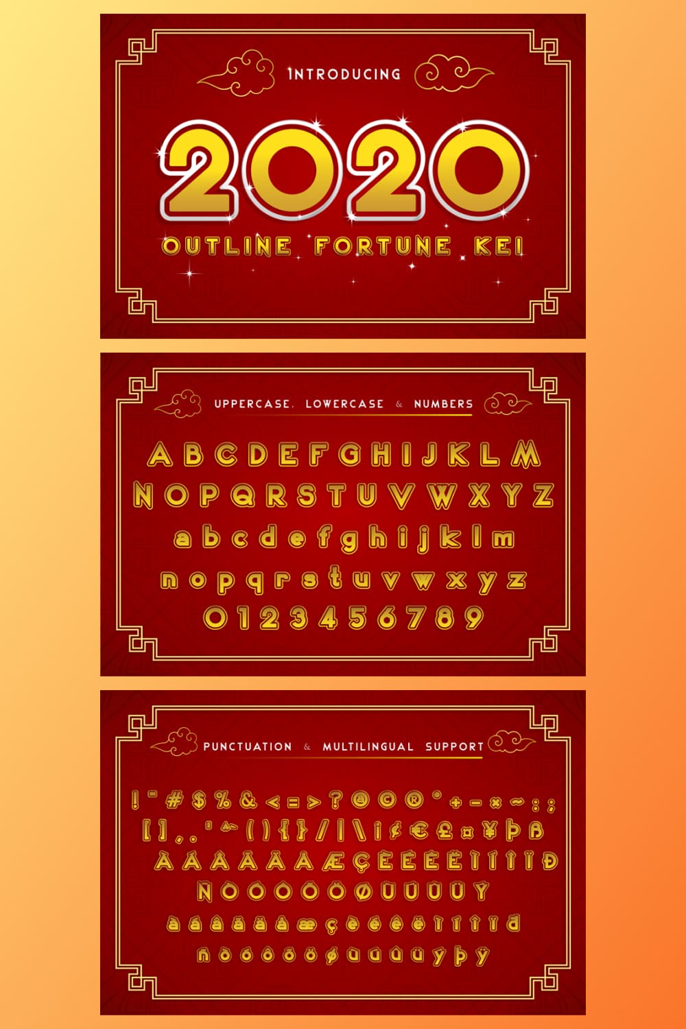 This is a new font look with the feel of a new 2020 year full of fortune with an outline style, perfect for an extraordinary new year's project.
