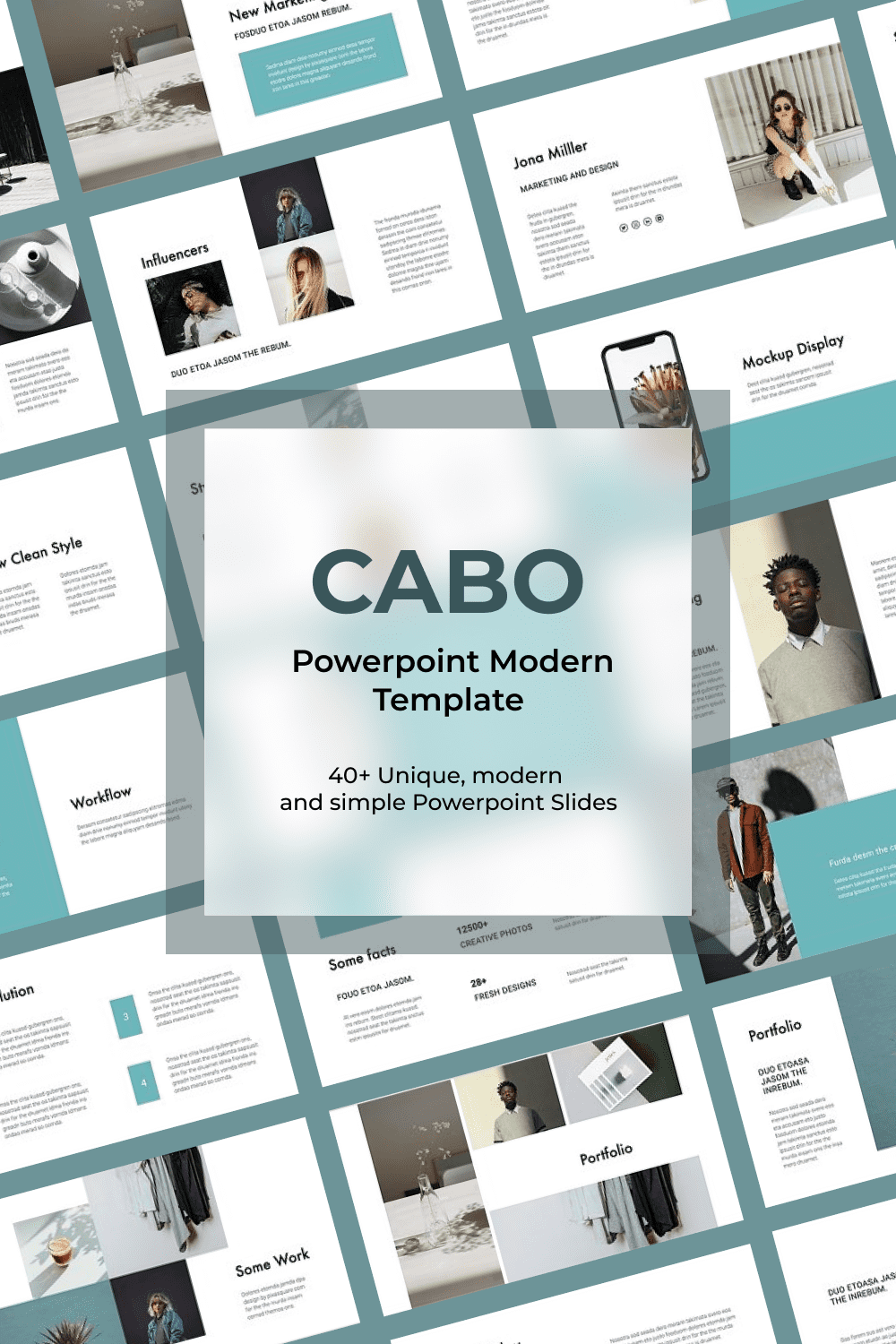 Pinterest CABO Powerpoint Modern Template.
