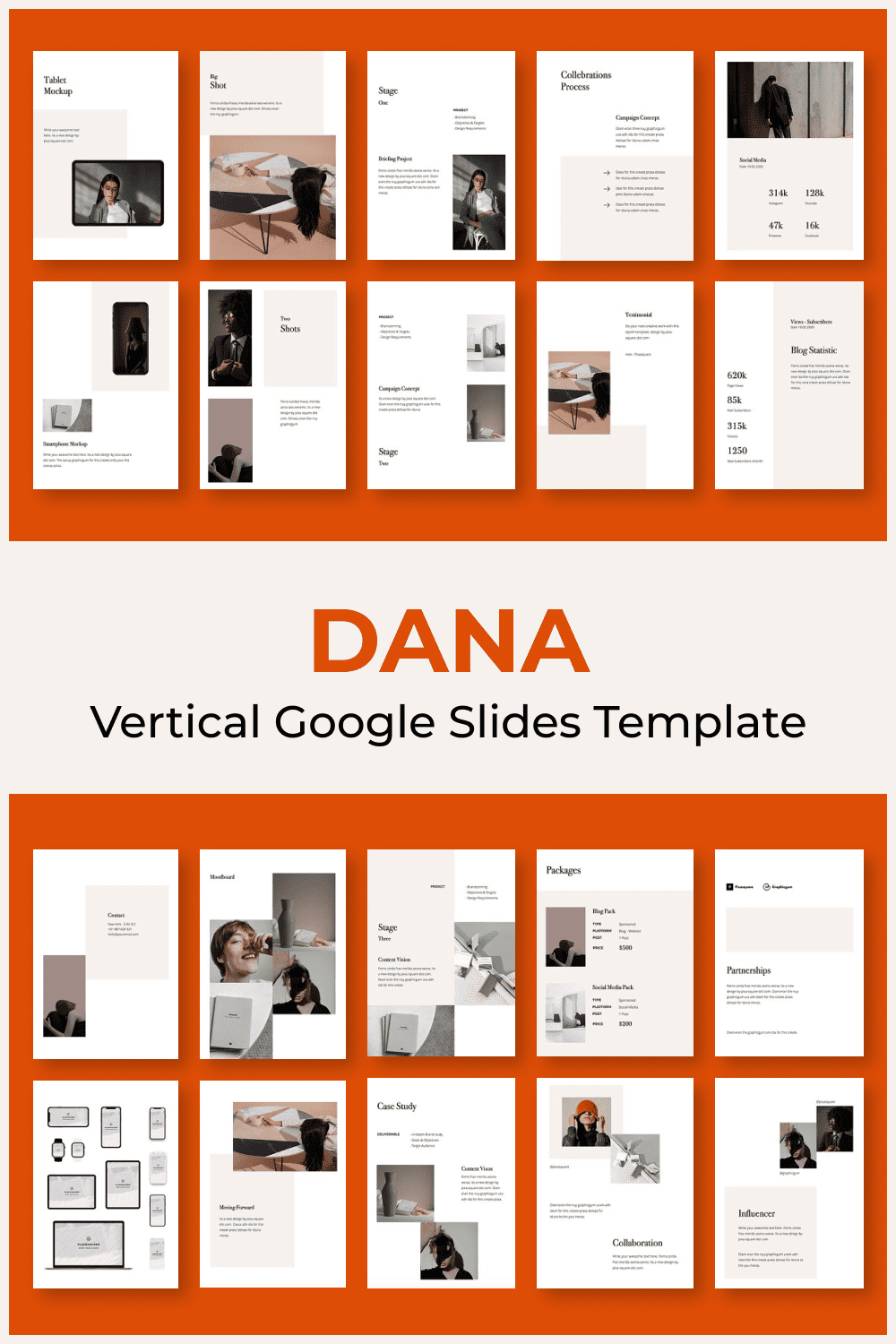 Pinterest DANA Vertical Google Slides Template.