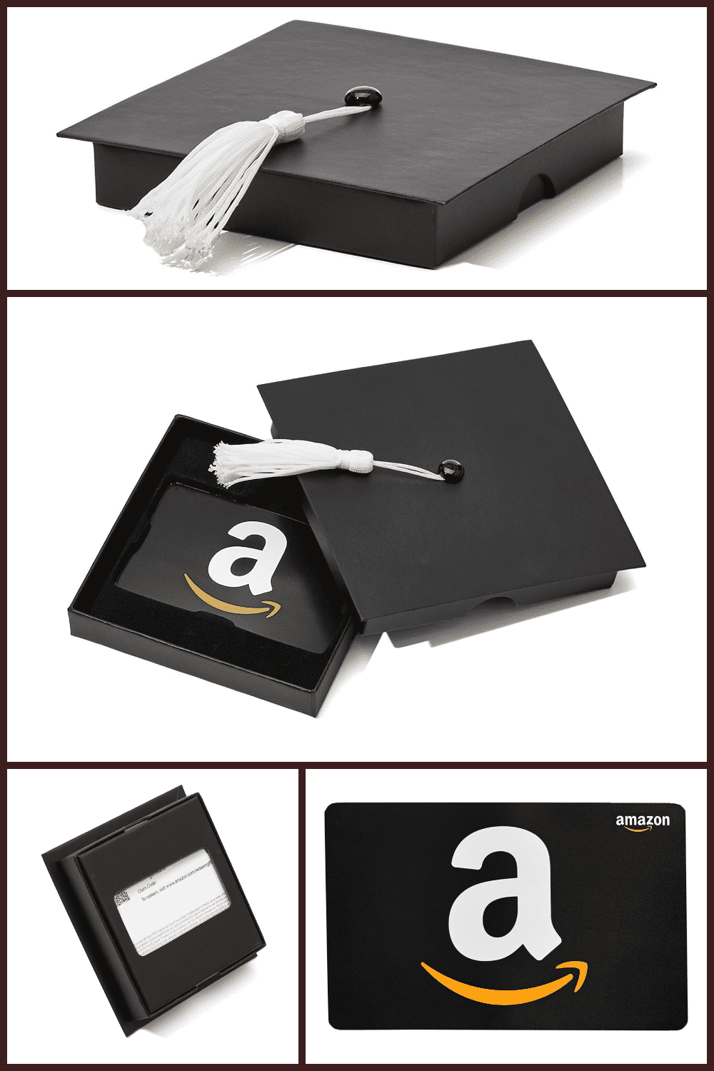 Gift card from Amazon in a stylish and creative box in the form of a graduate cap.