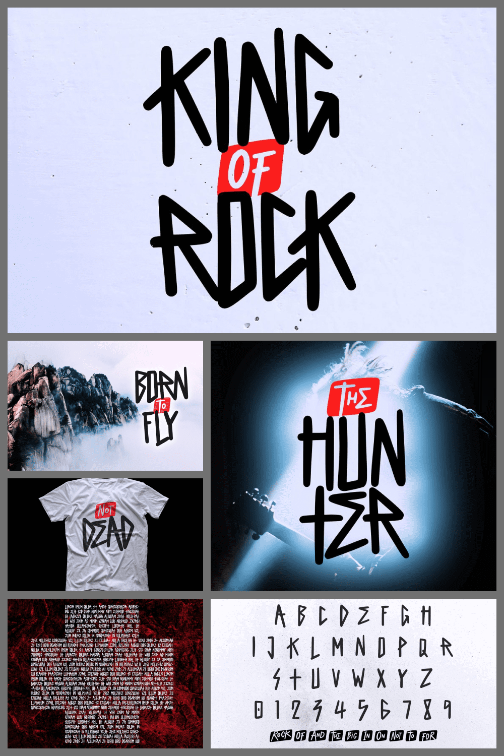 This is a decorative, heavy metal and punk rock music inspired modern typeface.
