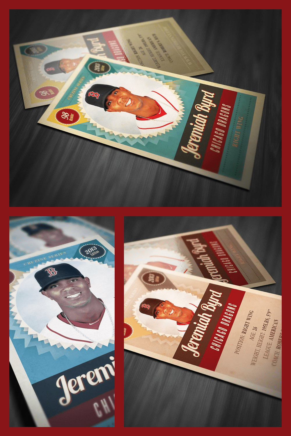 Creative cards in vintage style with basketball players.