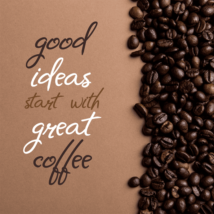 Coffee Banner with Etaglyphs Modern Handwritten Font.