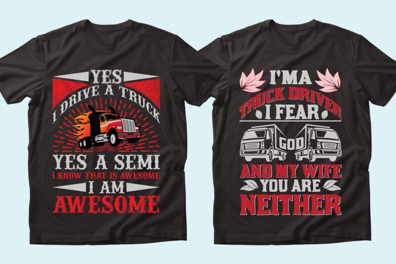 Black T-shirts and red font contrast nicely.