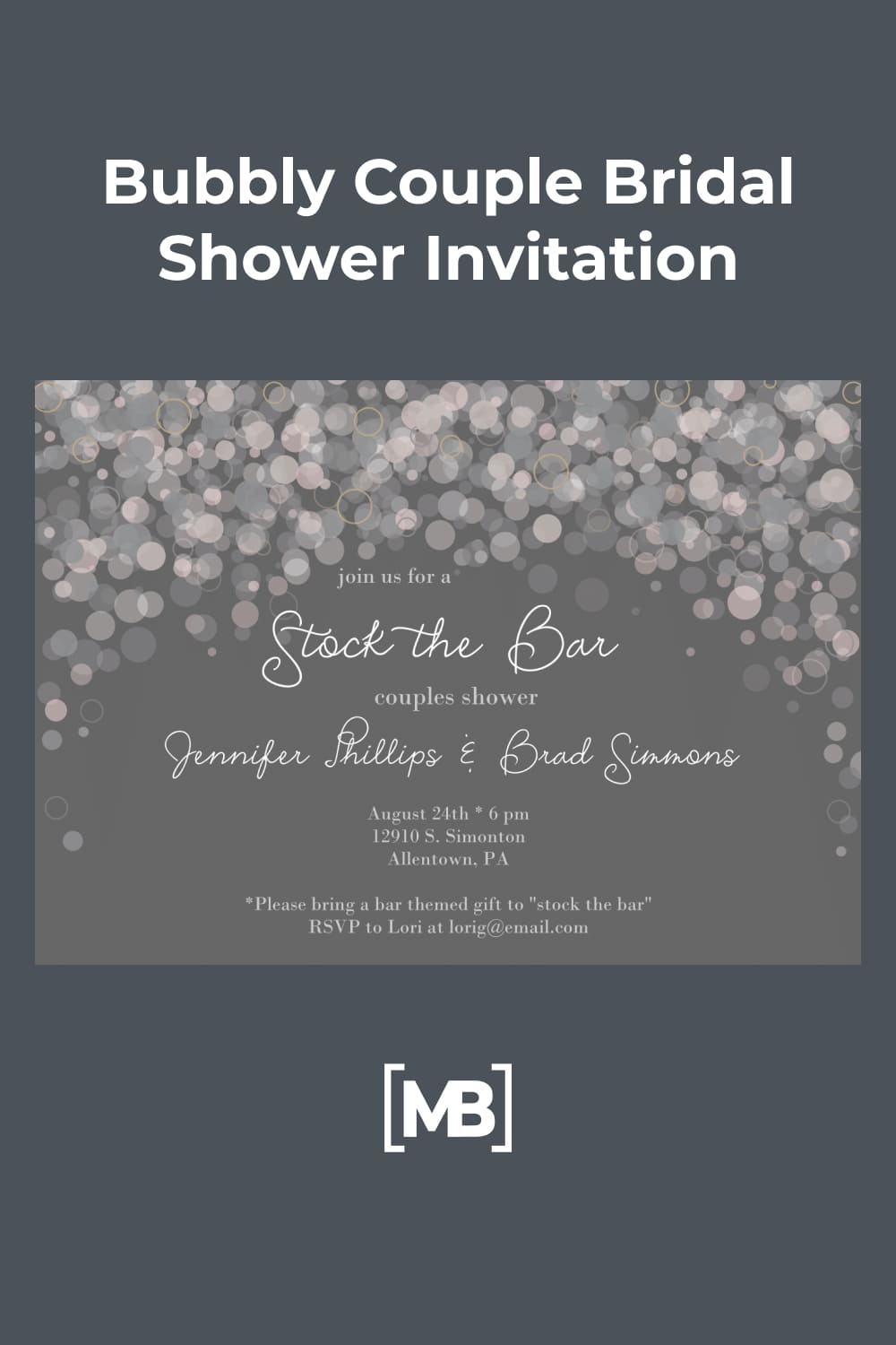 A very special holiday invitation decorated with various sparkles.