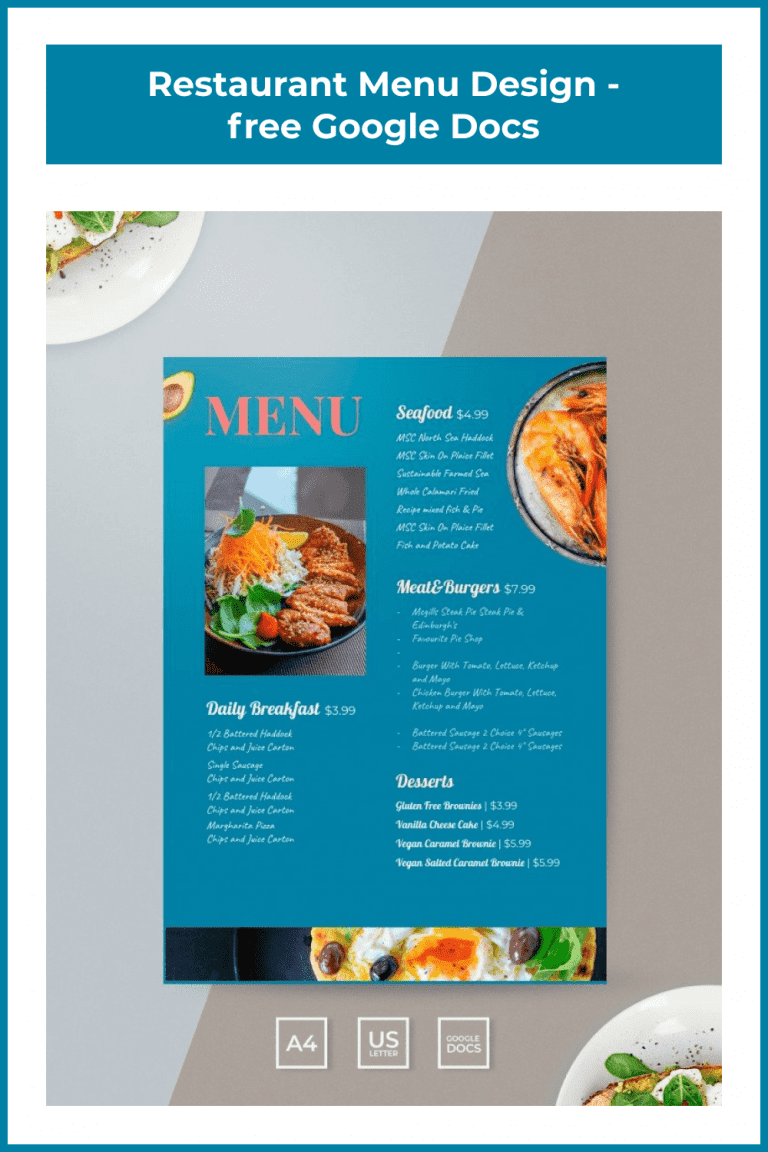 10  Best Menu Templates Google Docs in 2021: Free and Premium
