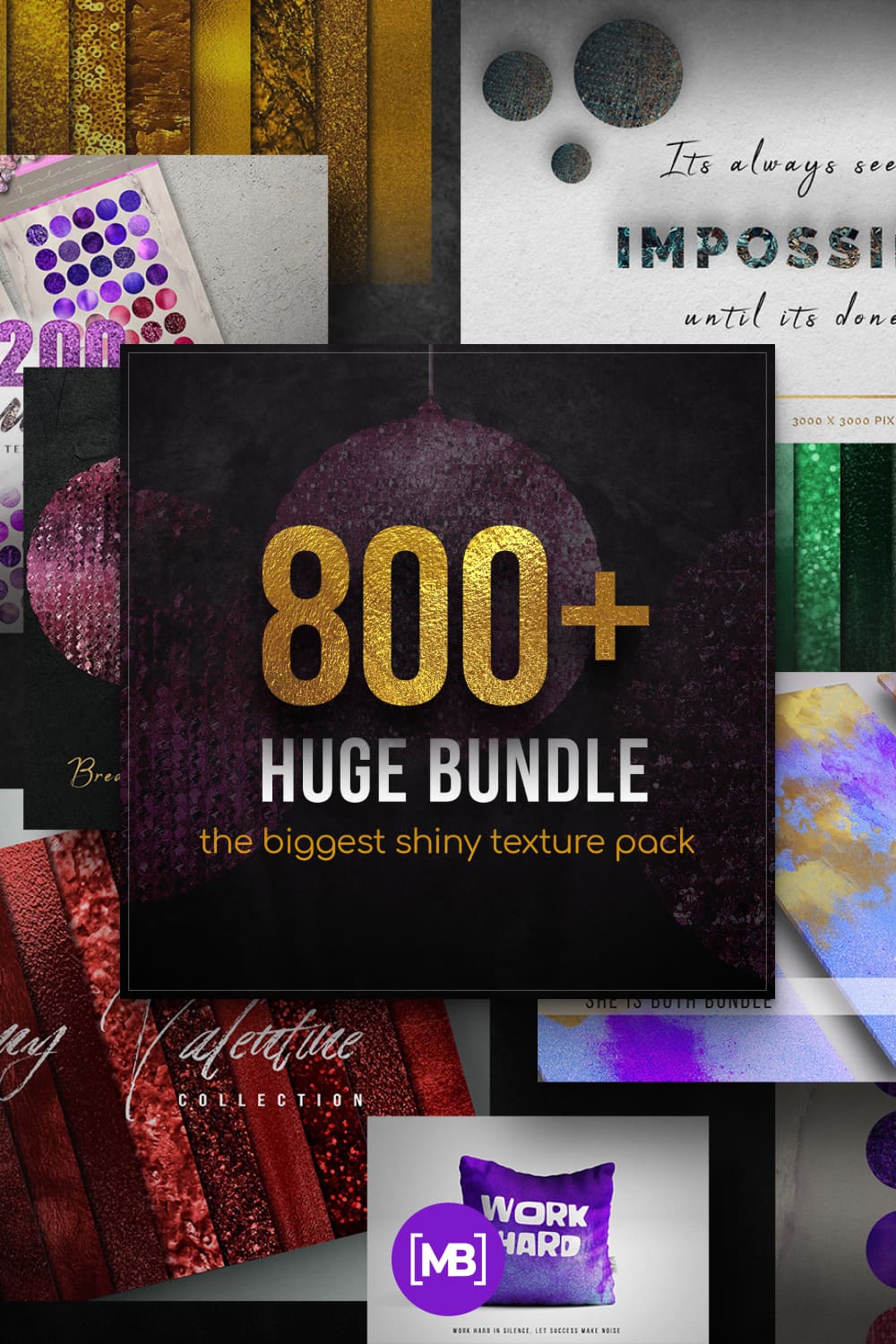 The bundle is packed with shiny and breathtaking textures, that will inspire you to create a stunning design.