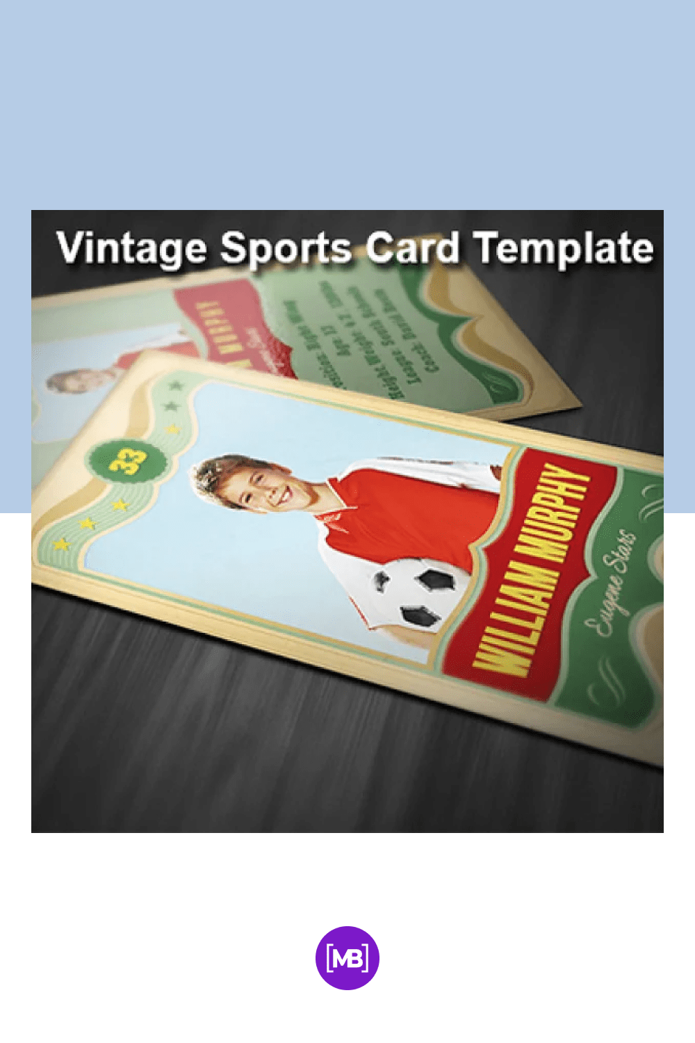 This template is perfect for allowing you to create a stunning sports trading card for your customers.
