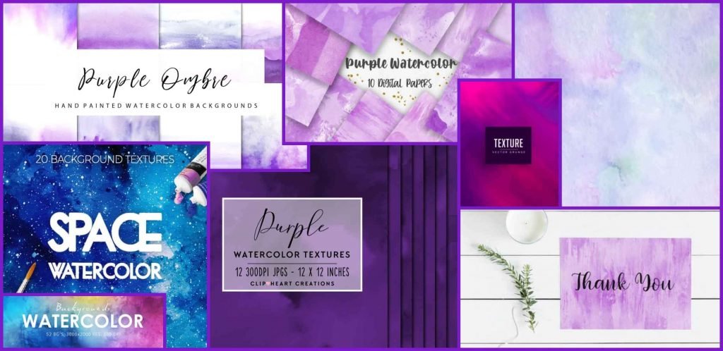 Best Purple Watercolor Textures Example.