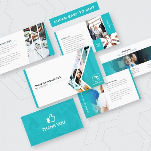 Business Growth PowerPoint Presentation Template Example.