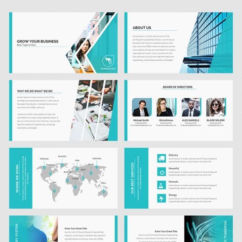 Business Growth PowerPoint Presentation cover image.