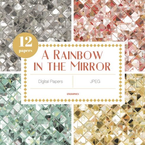 A Rainbow In The Mirror Digital Papers Example.
