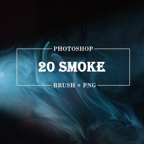 20 Smoke Photoshop Brush main cover.