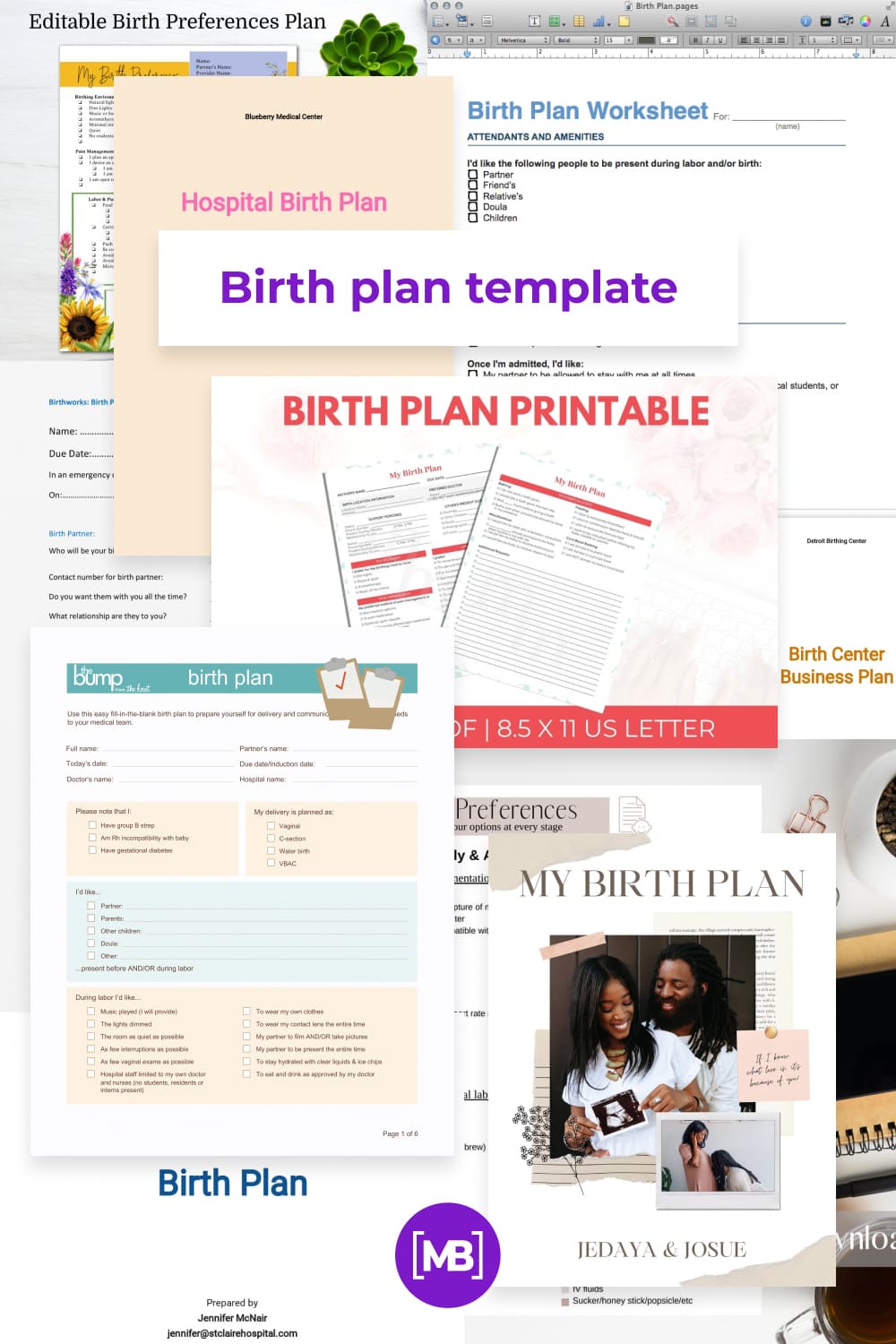 birth plan template Pinterest.