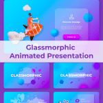 Glassmorphic Animated Presentation main cover.
