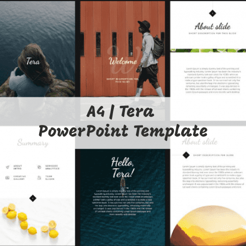 A4 | Tera PowerPoint Template main cover.