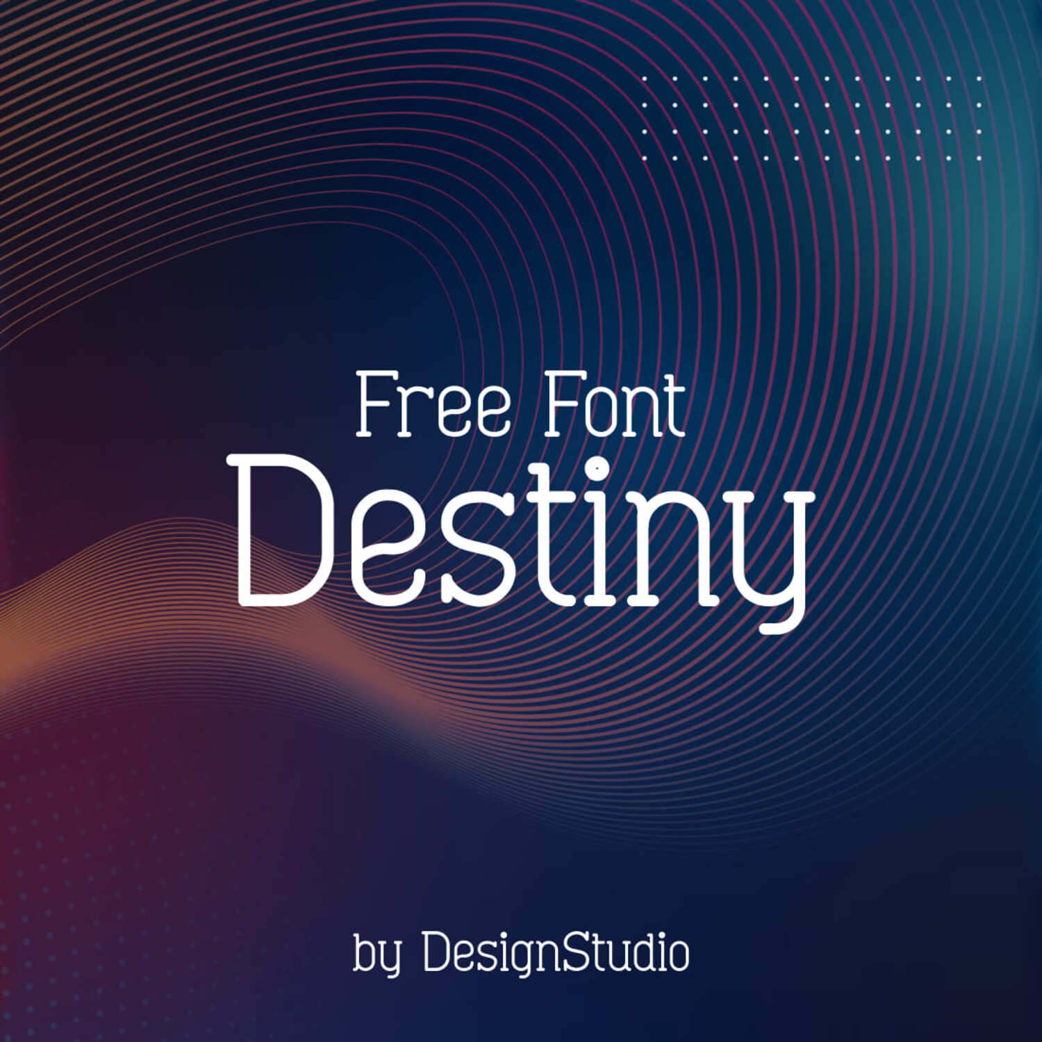 Destiny Monospaced Serif Font main cover.